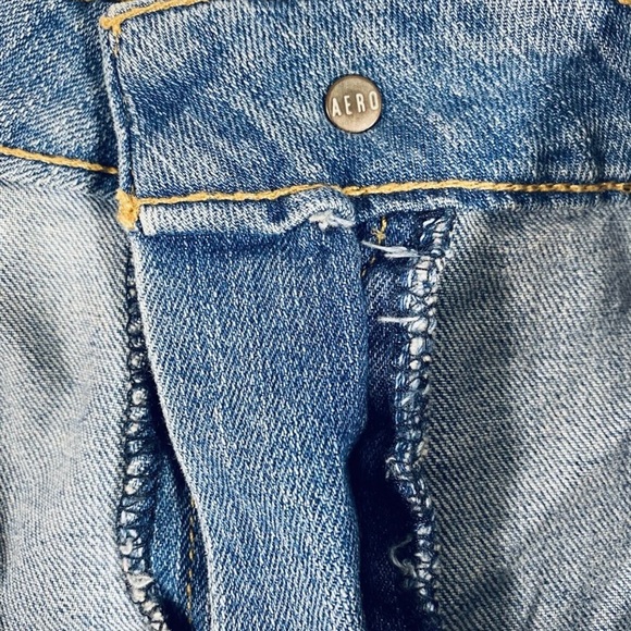 Aeropostale Womens Jean Shorts Size 4 Denim High Wasted Shorty Raw Hem Cut Off - Picture 6 of 8